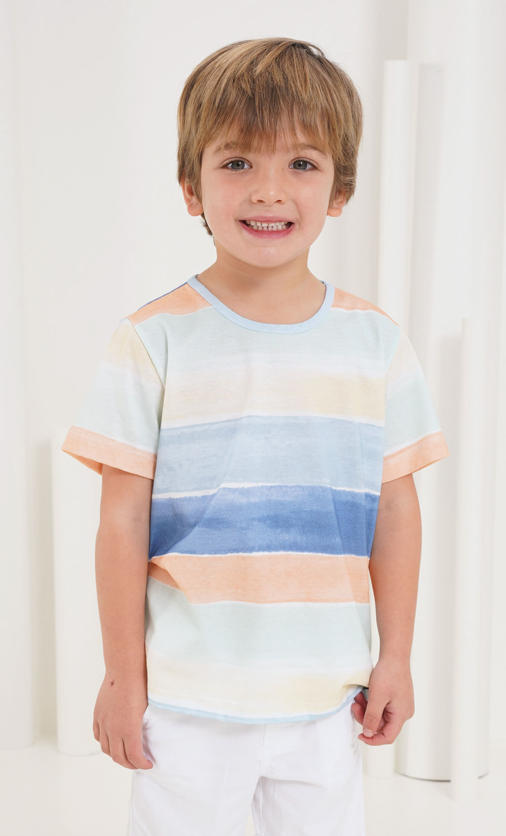 Remera kid rayas